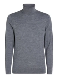 Rollkragenpullover SUPERIOR WOOL TURTLE NECK mit Logostickerei
