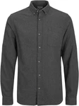 JACK & JONES Hemd 'JJEClassic' Dunkelgrau/Grau/Hellgrau