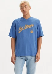 Levi's V-Shirt GRAPHIC VNECK TEE Blau