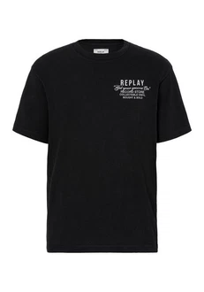 Replay T-Shirt mit Logodruck Schwarz/Rot/Blau/Dunkelblau