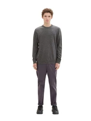 TOM TAILOR DENIM Pullover anthrazit/schwarz