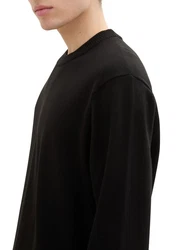 TOM TAILOR DENIM Pullover Schwarz/Grau/Dunkelgrau/Weiß