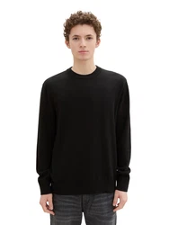 TOM TAILOR DENIM Pullover Schwarz/Grau/Dunkelgrau/Weiß