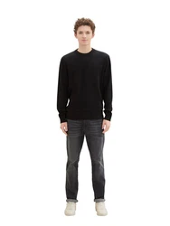 TOM TAILOR DENIM Pullover Schwarz/Grau/Dunkelgrau/Weiß