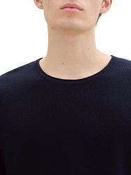 TOM TAILOR Pullover Dunkelblau/Schwarz/Hellblau