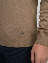 Petrol Industries Pullover 'Atka' Men Knitwear V-Ausschnitt Basic cappuccino