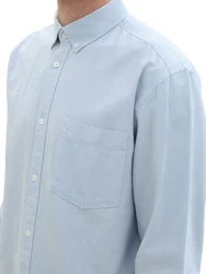 TOM TAILOR Langarmhemd T-Shirt taubenblau