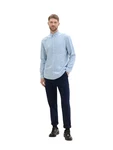TOM TAILOR Langarmhemd T-Shirt taubenblau