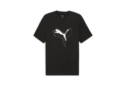 PUMA T-Shirt ESS+ LOGO LAB CAT TEE Schwarz/Beige