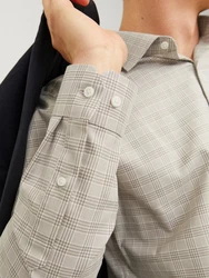 Jack & Jones Langarmhemd JPRBLAPARKER CHECK Khaki/Beige/Braun