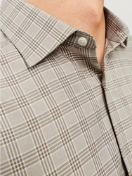 Jack & Jones Langarmhemd JPRBLAPARKER CHECK Khaki/Beige/Braun