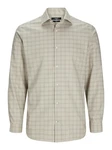 Jack & Jones Langarmhemd JPRBLAPARKER CHECK Khaki/Beige/Braun