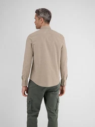 LERROS Oxfordhemd mit Stretchanteil und Button-down-Kragen Khaki/Beige/Braun