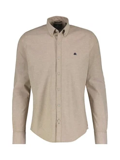 LERROS Oxfordhemd mit Stretchanteil und Button-down-Kragen Khaki/Beige/Braun
