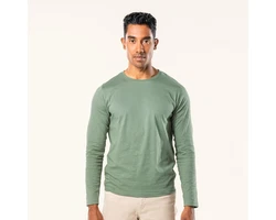 LIVING CRAFTS Langarmshirt FRANK GOTS zertifiziert Grün/Dunkelgrün