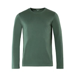 LIVING CRAFTS Langarmshirt FRANK GOTS zertifiziert Grün/Dunkelgrün