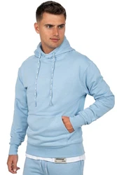 Reichstadt Kapuzenpullover Casual Basic Hoodie (23RS034) Babyblau