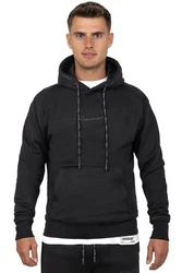 Reichstadt Kapuzenpullover Casual Basic Hoodie (23RS034) Schwarz