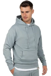 Reichstadt Kapuzenpullover Casual Basic Hoodie (23RS034) Grau