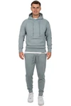 Reichstadt Kapuzenpullover Casual Basic Hoodie (23RS034) Grau