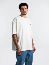 Low Lights Studios T-Shirt Sanded Logo Weiß/Beige/Creme
