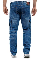Cipo & Baxx Bikerjeans Biker Hose BA-CD798 Blau