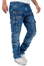 Cipo & Baxx Bikerjeans Biker Hose BA-CD798 Blau