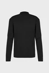 Drykorn T-Shirt Langarmshirt mit Stehkragen Moritz Schwarz