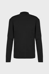 Drykorn T-Shirt Langarmshirt mit Stehkragen Moritz Schwarz