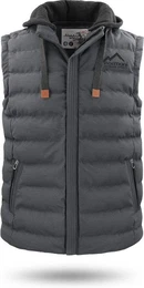 Steppweste Herren Winter-Steppweste Nanaimo Wattierte Winterweste - winddichter Bodywarmer Weste mit Kapuze