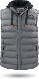 Steppweste Herren Winter-Steppweste Nanaimo Wattierte Winterweste - winddichter Bodywarmer Weste mit Kapuze
