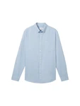 TOM TAILOR Kurzarmshirt Langarmhemd Hellblau/Blau