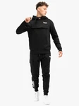 Lonsdale Kapuzensweatshirt Rushen Schwarz/Dunkelblau/Lila