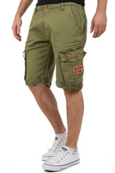 Geo Norway Shorts Kurze Cargo Hose baparento Men Kaki