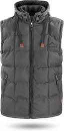 Steppweste Herren Winter-Steppweste Tropez Wattierte Winterweste winddichte Outdoor Weste mit Kapuze