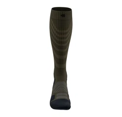 Bauerfeind Sportsocken Outdoor Merino Compression Erste Hilfe Artikel Dunkelgrün/Khaki/Grün