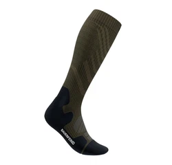 Bauerfeind Sportsocken Outdoor Merino Compression Erste Hilfe Artikel Dunkelgrün/Khaki/Grün