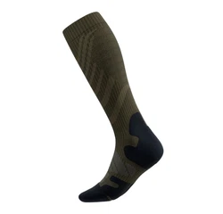 Bauerfeind Sportsocken Outdoor Merino Compression Erste Hilfe Artikel Dunkelgrün/Khaki/Grün