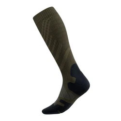 Bauerfeind Sportsocken Outdoor Merino Compression Erste Hilfe Artikel Dunkelgrün/Khaki/Grün