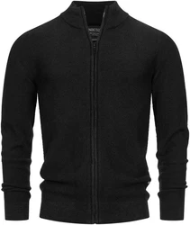Indicode Strickjacke Marland Schwarz/Dunkelgrau