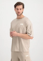 Alpha Industries T-Shirt Organics OS Roll-Up Beige/Khaki
