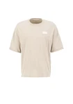 Alpha Industries T-Shirt Organics OS Roll-Up Beige/Khaki