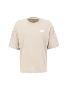 Alpha Industries T-Shirt Organics OS Roll-Up Beige/Khaki