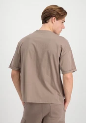 Alpha Industries T-Shirt Organics OS Roll-Up Beige/Braun/Khaki/Grau