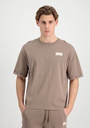 Alpha Industries T-Shirt Organics OS Roll-Up Beige/Braun/Khaki/Grau