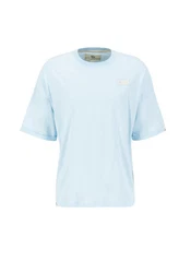 Alpha Industries T-Shirt Organics OS Roll-Up Hellblau/Blau