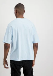 Alpha Industries T-Shirt Organics OS Roll-Up Hellblau/Blau