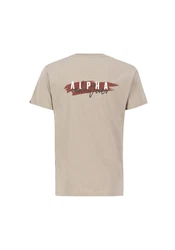 Alpha Industries T-Shirt Signature Puff Print BP T Khaki/Beige