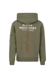 Alpha Industries Hoodie Signature BP Dunkelgrün/Khaki