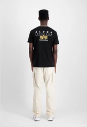Alpha Industries T-Shirt Puff Print Logo Schwarz/Dunkelblau